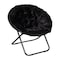 Flash Furniture BlackBlack Faux Fur Folding Saucer Chair FV-FMC-025-BK-BK-GG - alternate 6